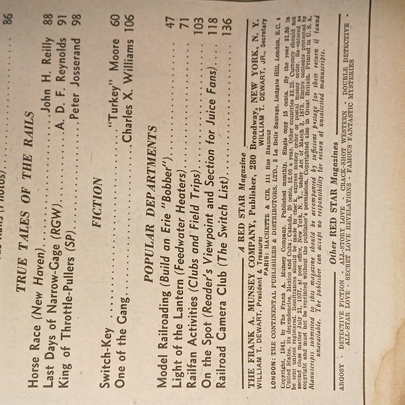 Vintage Railroad Magazine Pulp Fiction Dec 1941 Locomotives WWII Collectible - Picture 8 of 9